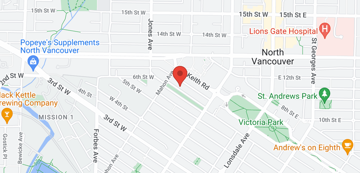 map of 252 W 6TH STREET
